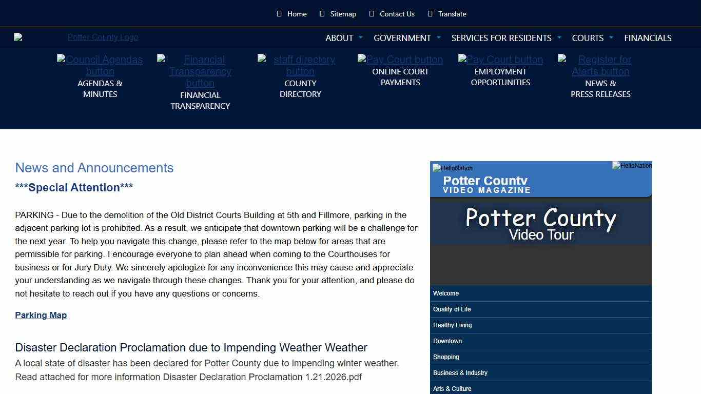 Potter County Home | Potter County, Texas